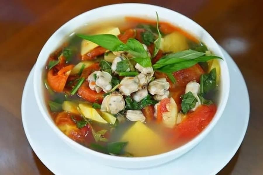 cách nấu canh ngao chua